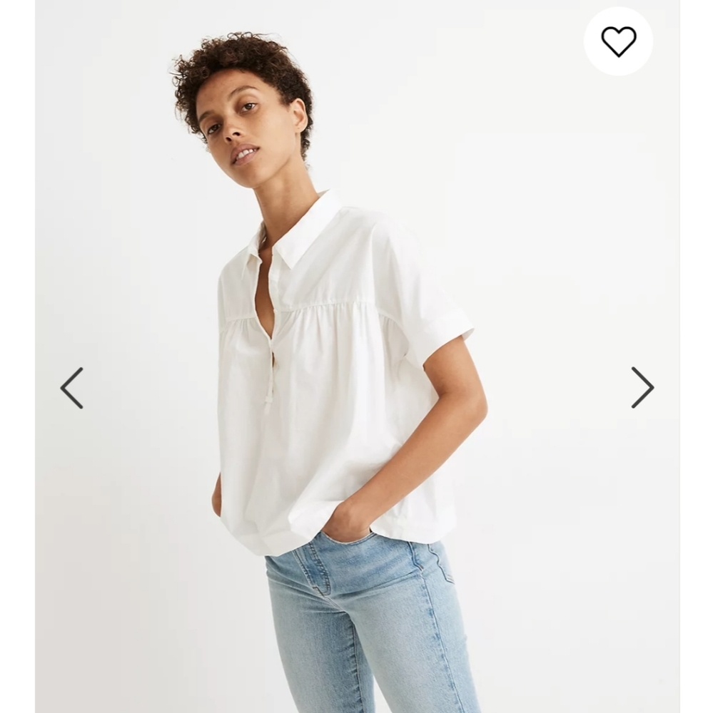 Madewell Shirred-Yoke Popover Top